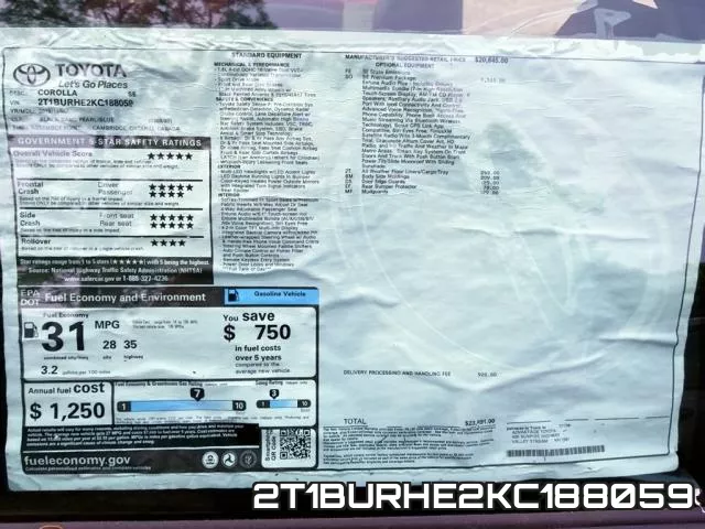 2T1BURHE2KC188059 фото 2
