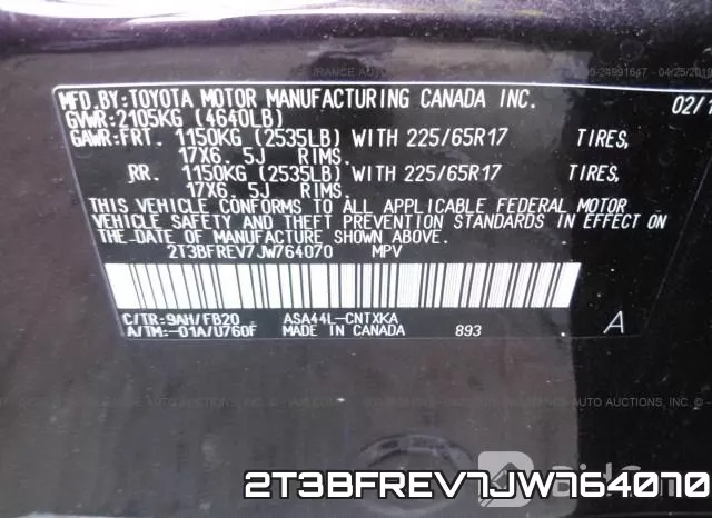2T3BFREV7JW764070 фото 10