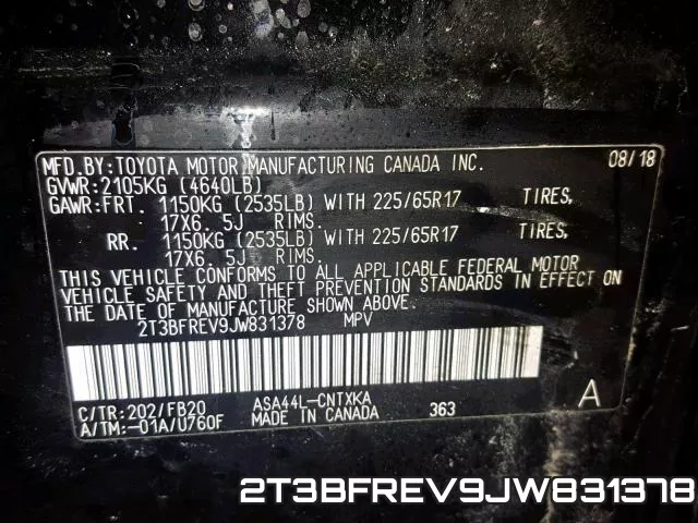 2T3BFREV9JW831378 фото 2