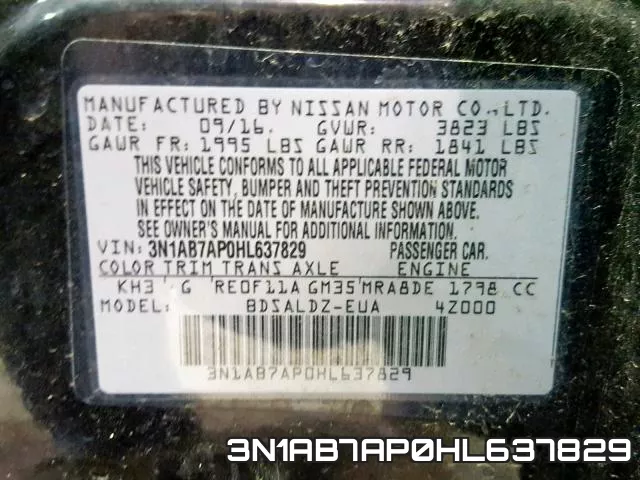 3N1AB7AP0HL637829 фото 2