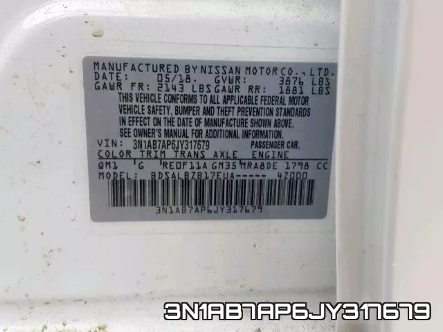 3N1AB7AP6JY317679 фото 2
