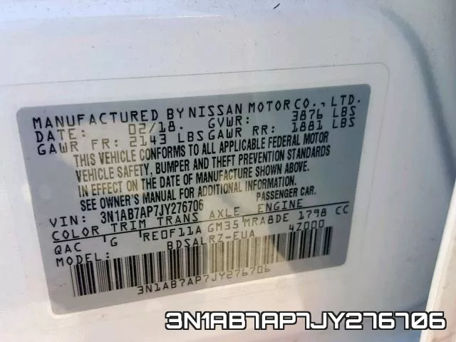 3N1AB7AP7JY276706 фото 2