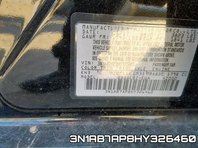 3N1AB7AP8HY326460 фото 2