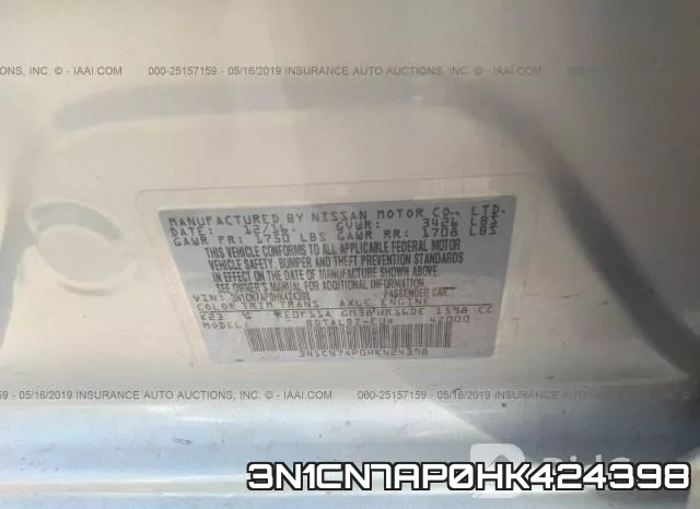3N1CN7AP0HK424398 фото 10