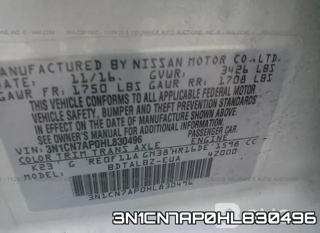 3N1CN7AP0HL830496 фото 10