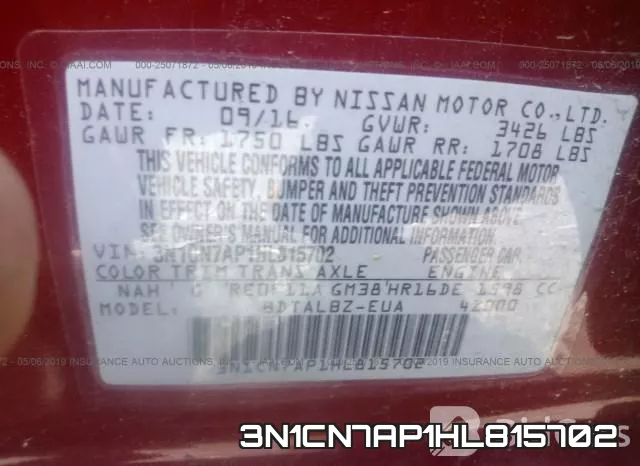 3N1CN7AP1HL815702 фото 10