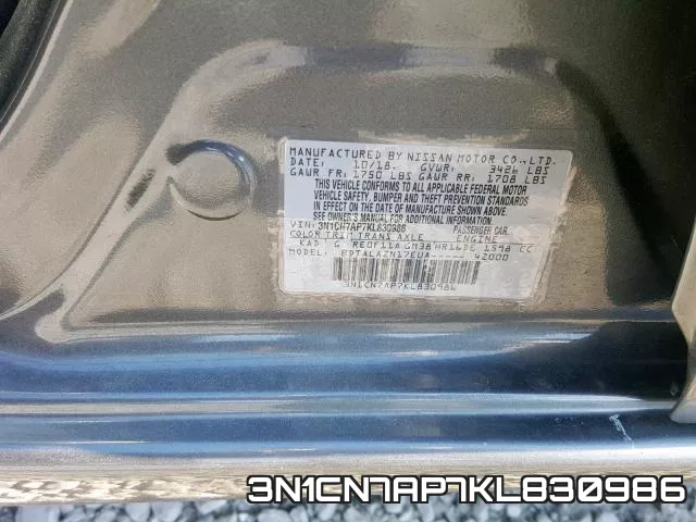 3N1CN7AP7KL830986 фото 2