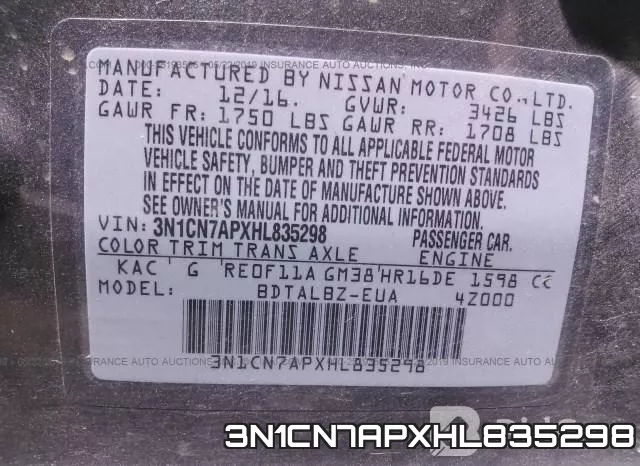 3N1CN7APXHL835298 фото 10