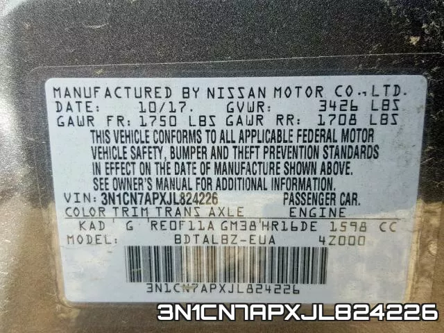 3N1CN7APXJL824226 фото 2