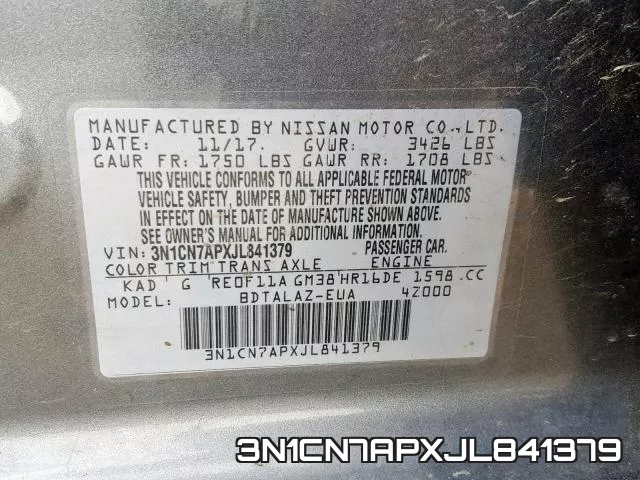 3N1CN7APXJL841379 фото 2