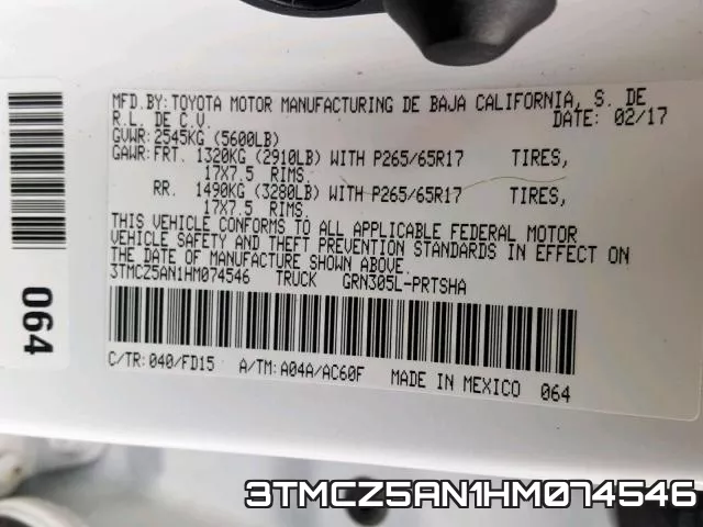 3TMCZ5AN1HM074546 фото 2