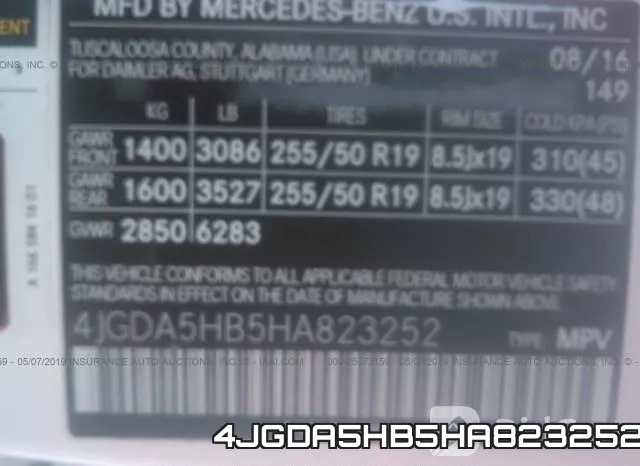 4JGDA5HB5HA823252 фото 9