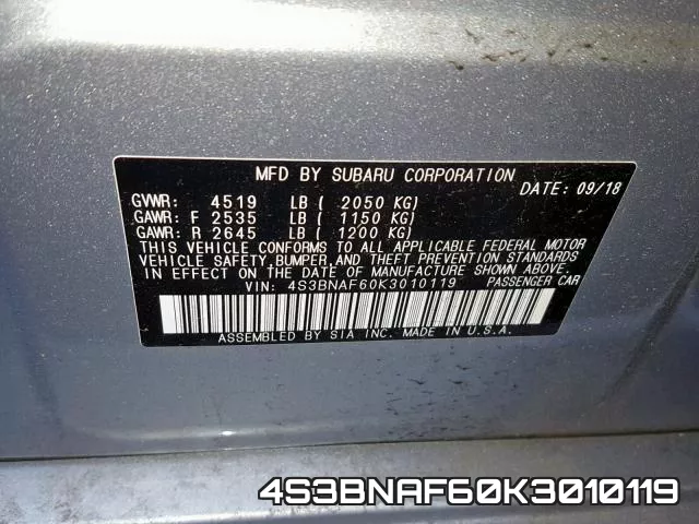 4S3BNAF60K3010119 фото 2