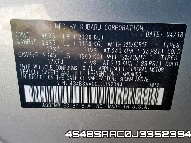 4S4BSAAC0J3352394 фото 2