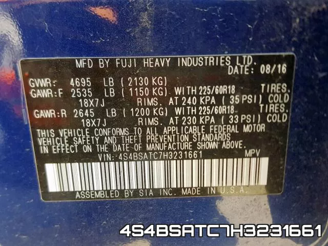 4S4BSATC7H3231661 фото 2