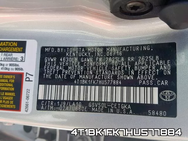 4T1BK1FK7HU577884 фото 2