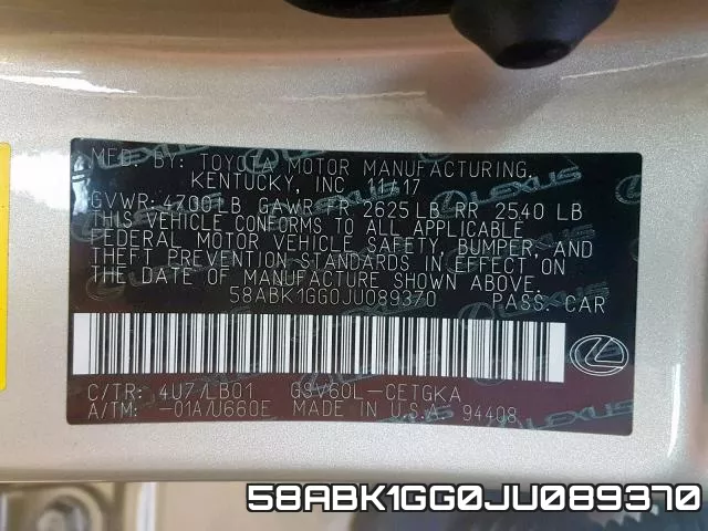 58ABK1GG0JU089370 фото 2