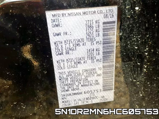 5N1DR2MN6HC605753 фото 2