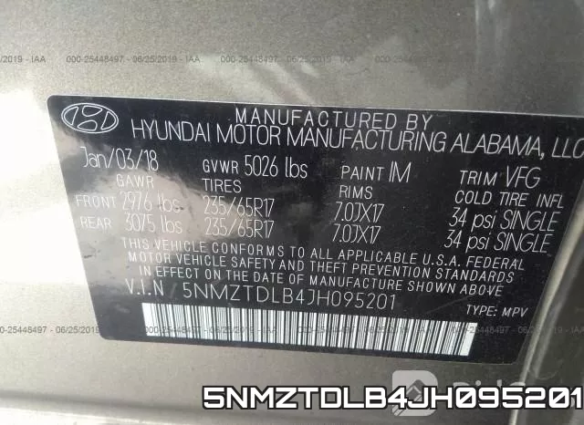 5NMZTDLB4JH095201 фото 10