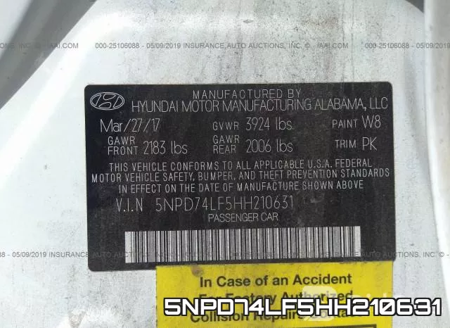 5NPD74LF5HH210631 фото 10