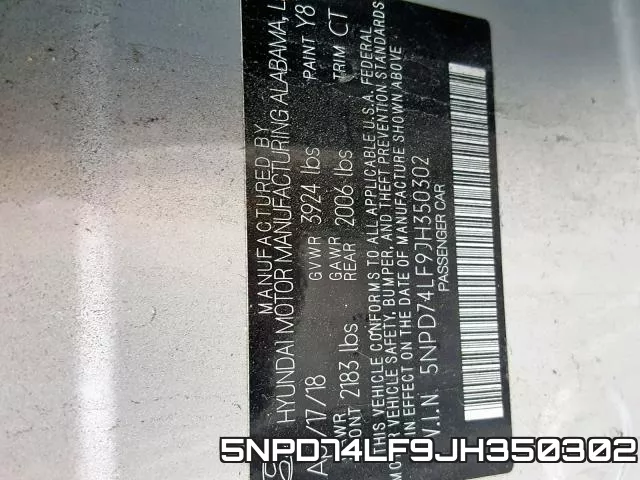 5NPD74LF9JH350302 фото 2