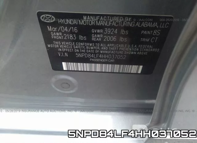 5NPD84LF4HH037052 фото 10