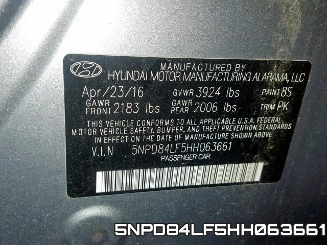 5NPD84LF5HH063661 фото 2