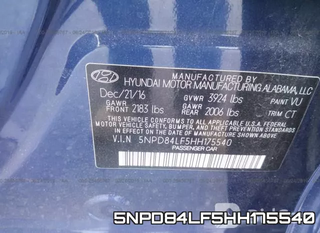 5NPD84LF5HH175540 фото 10