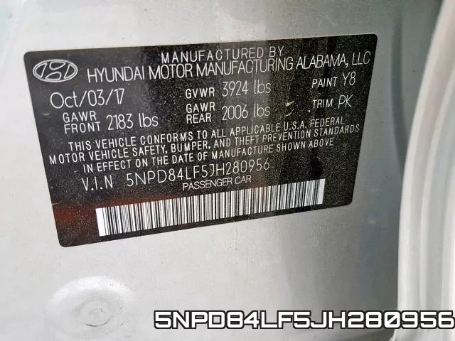 5NPD84LF5JH280956 фото 2