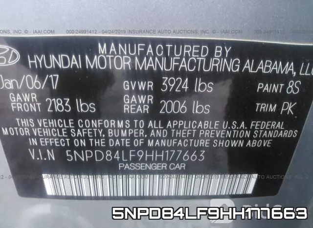 5NPD84LF9HH177663 фото 10