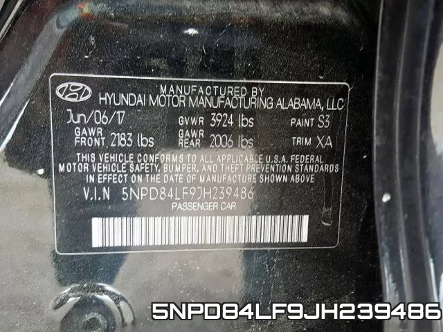 5NPD84LF9JH239486 фото 2