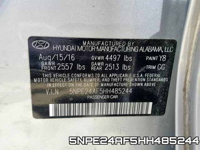 5NPE24AF5HH485244 фото 2