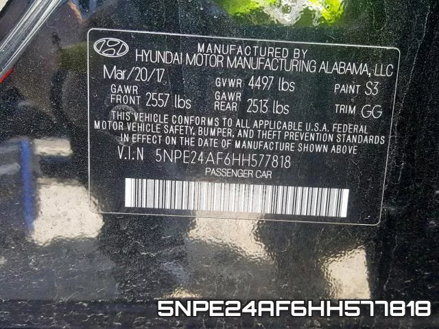 5NPE24AF6HH577818 фото 2