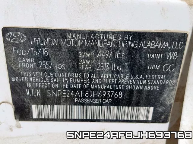 5NPE24AF8JH693768 фото 2