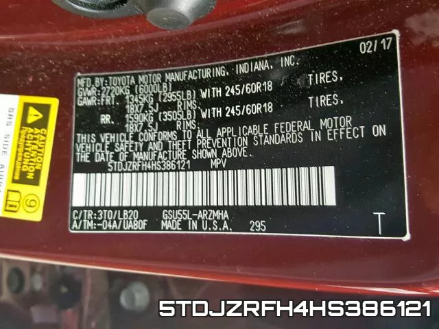 5TDJZRFH4HS386121 фото 2
