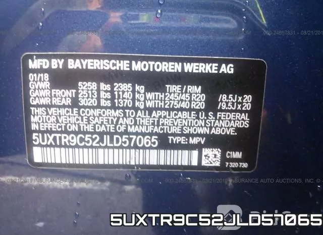 5UXTR9C52JLD57065 фото 10