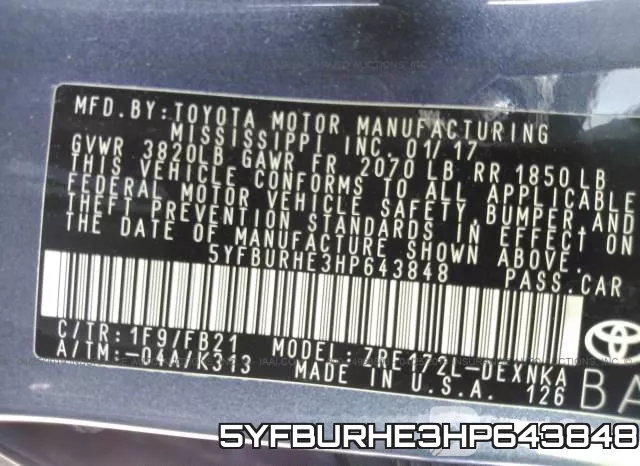 5YFBURHE3HP643848 фото 10