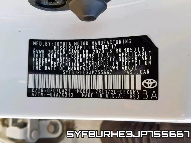 5YFBURHE3JP755667 фото 2