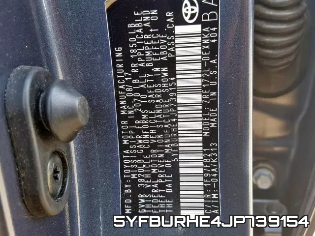 5YFBURHE4JP739154 фото 2
