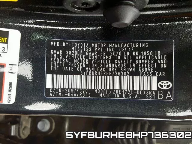 5YFBURHE8HP736302 фото 2
