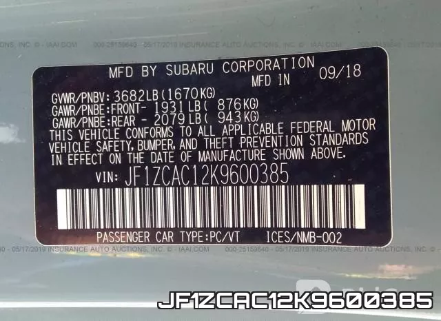 JF1ZCAC12K9600385 фото 10