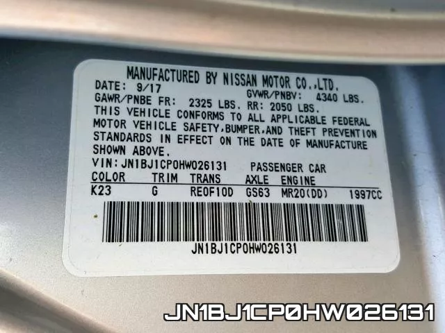 JN1BJ1CP0HW026131 фото 2