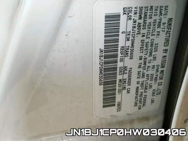 JN1BJ1CP0HW030406 фото 2