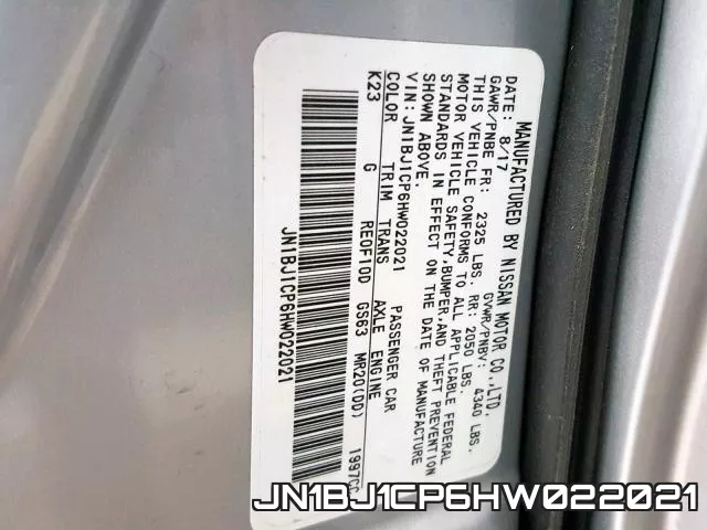 JN1BJ1CP6HW022021 фото 2