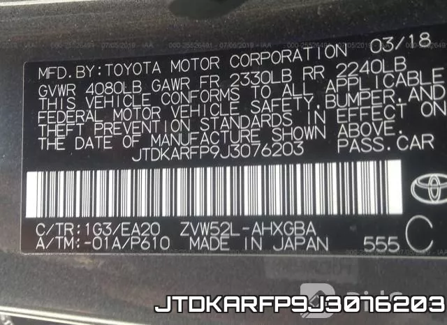JTDKARFP9J3076203 фото 10