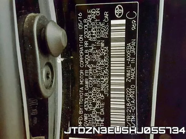 JTDZN3EU5HJ055734 фото 2