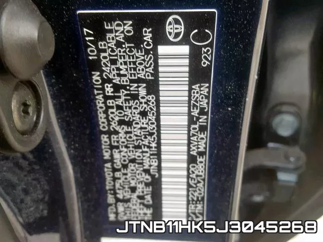 JTNB11HK5J3045268 фото 2