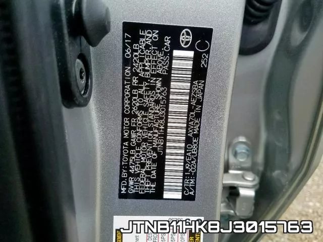 JTNB11HK8J3015763 фото 2