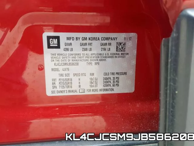KL4CJCSM9JB586208 фото 2