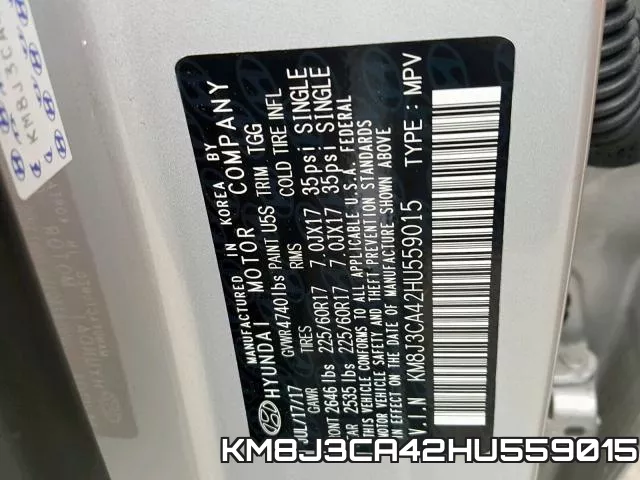 KM8J3CA42HU559015 фото 2